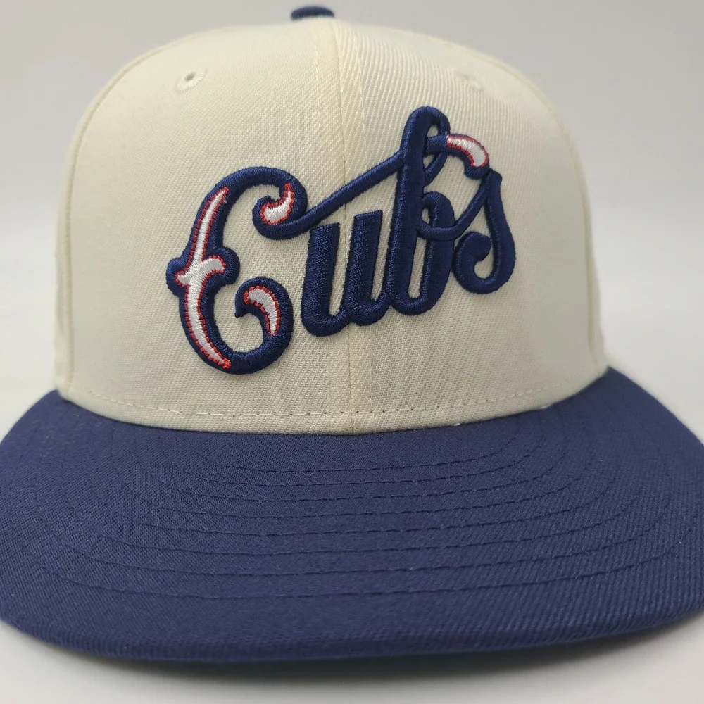 Chicago Cubs Hat Fitted 7 1/4 New Era 59Fifty Cream Wrigley Field 100 Year Patch